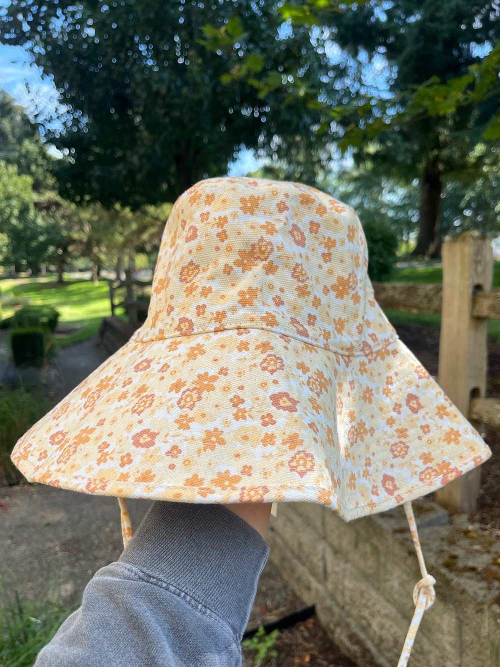 NWT Lack of Color Floral Cotton Wide-Brim Sun Hat